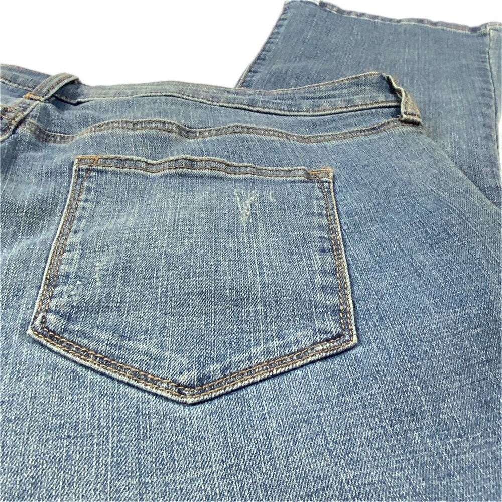 NWT Sonoma Petite Short 18PS Mid Rise Bootcut Jeans Light Wash Distressed 18 - Picture 16 of 16